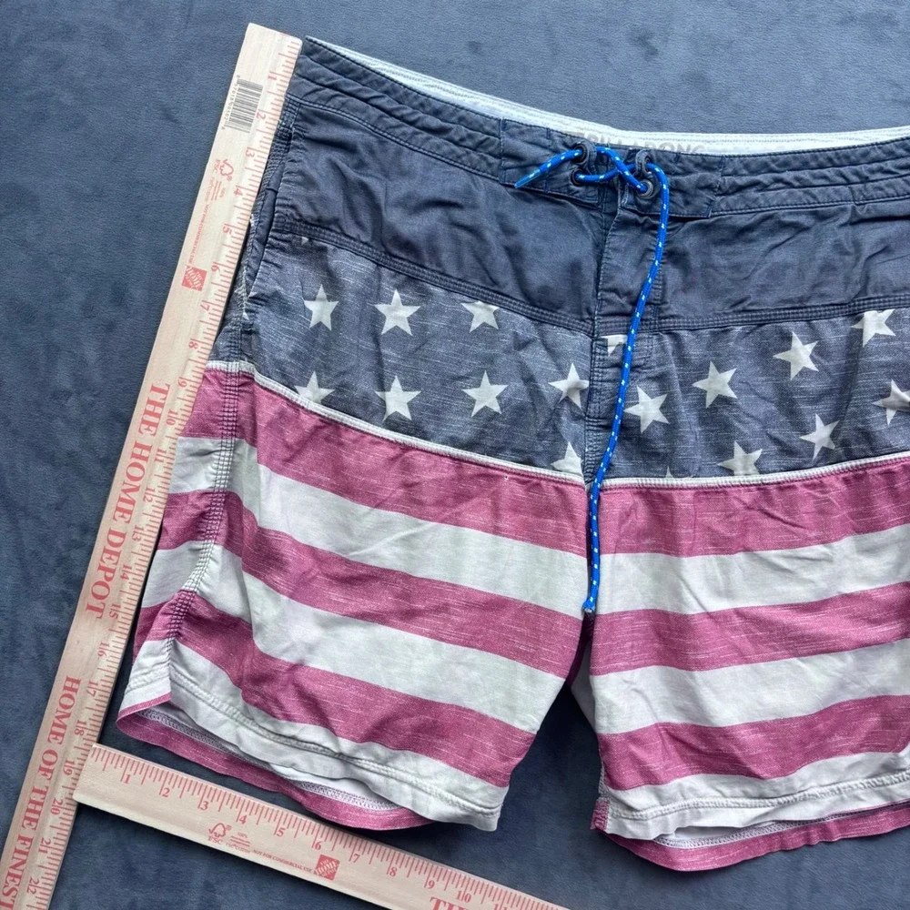 Billabong Mens American Flag Board Shorts Stars Stripes Red White Blue Size 32